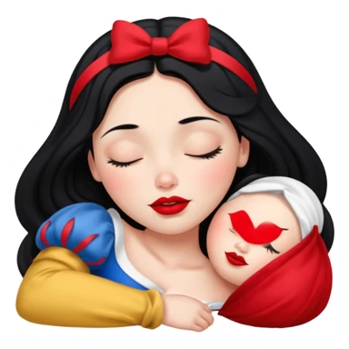 sleeping snow white sticker