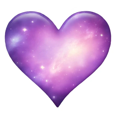 pastel purple galaxy heart sticker