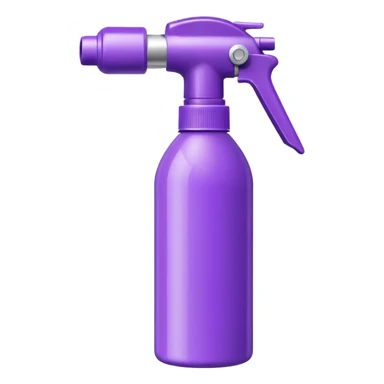 violet hair spray bottle with Cup-Fitting Actuator sticker