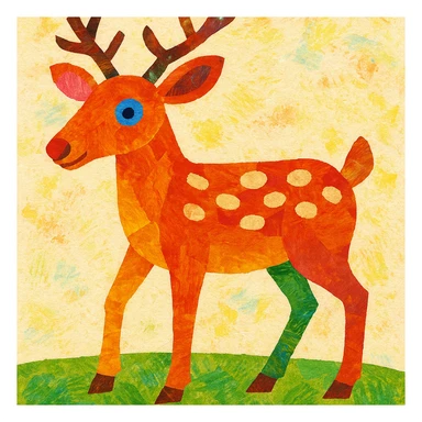 Eric carle deer sticker