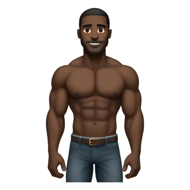 Make a big strong black guy sticker