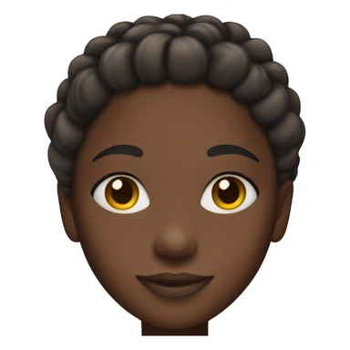 dark skin girl with braids sticker
