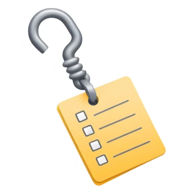 One to do List hook in yellow and grey  sticker