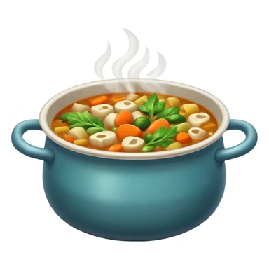 pot with soup sticker