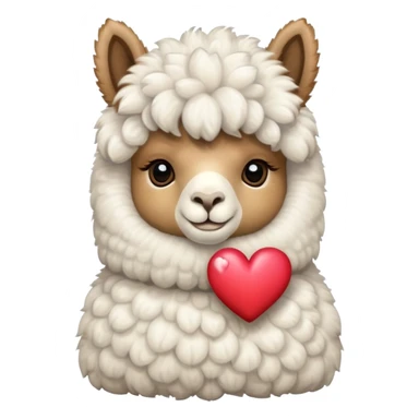 a alpaca with a heart sticker