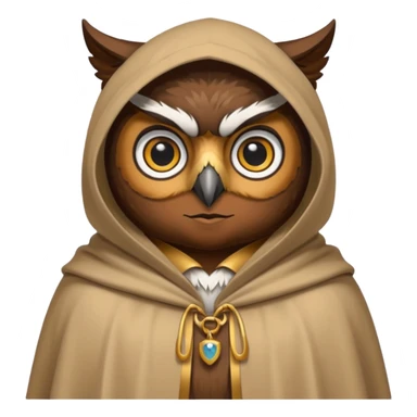 dark owl in beige cloak sticker