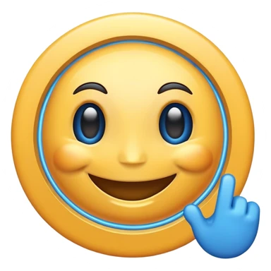 buffering symbol with a smiling face in the center sticker