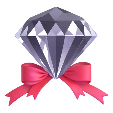 diamond with ribbon sticker