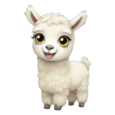 baby llama sticker