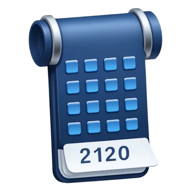 dark blue 
schedule sticker