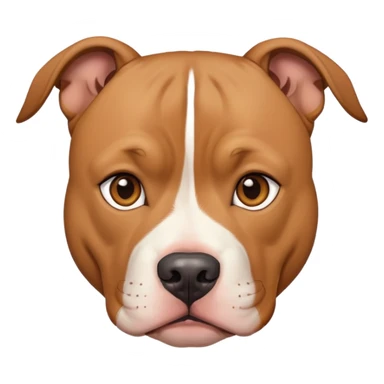light brown american pitbull terrier with light brown eyes sticker