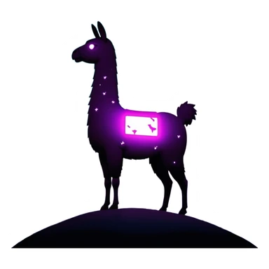 Fortnite llama signal projected in the night sky, similar to Batman's bat signal but with the Fortnite llama silhouette sticker