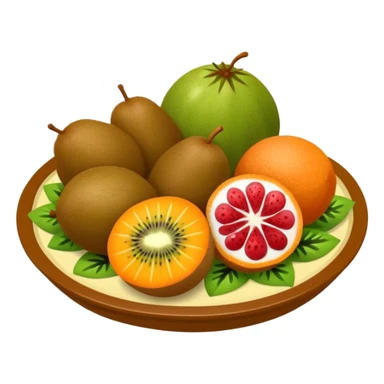 Crie uma bandeja de frutas e salgados coxinha e pão e lasanha sucos drink sticker