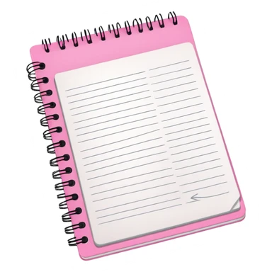 pink notebook sticker