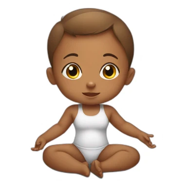 baby doing yoga sticker
