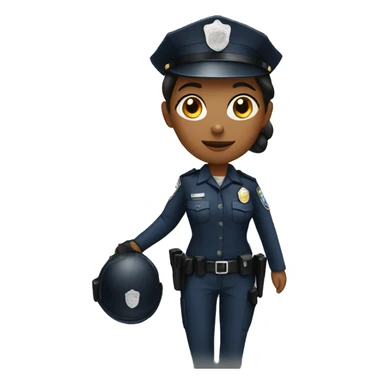 police woman sticker