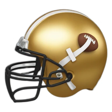 Golden football sticker