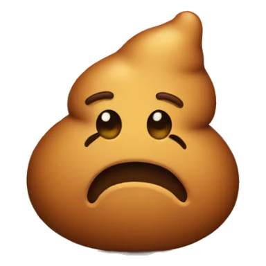Sad poop emoji sticker