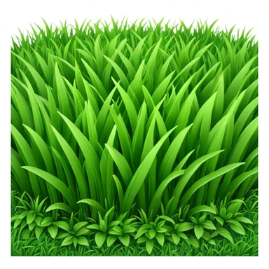 generate realistic grass in 3d style sticker