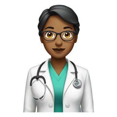 Doctora pelo claro y delantal negro sticker