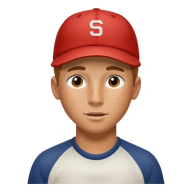 handsome boy with backside cap only neck  sticker