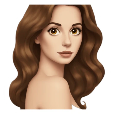 Lana del rey with brown hair sticker