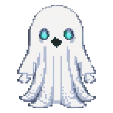 ghost with soft outline sticker