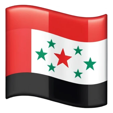 Sticker designed on new syrian flag sticker