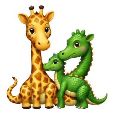 Giraff and crocodile hugging sticker