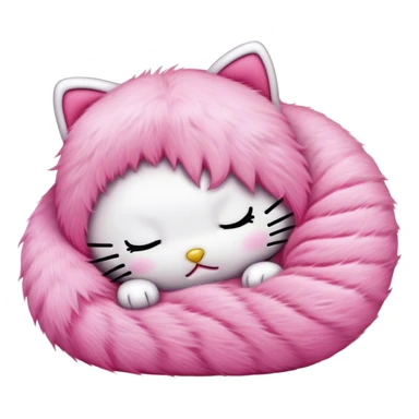 hello kitty sleeping sticker