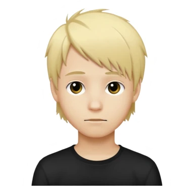 boy teen with blonde emo hair sticker