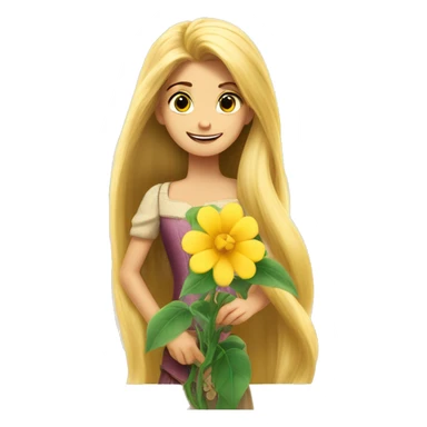 Rapunzel magic yellow flower  sticker