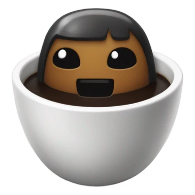 black sugar boba in a small bowl sticker