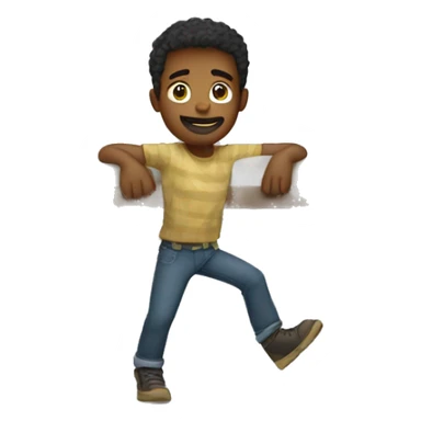 Man with arms on bunk bed  sticker