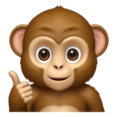 monkey pointing forward sticker
