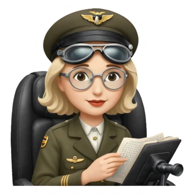 Helen keller reading braille and flying a plane sticker