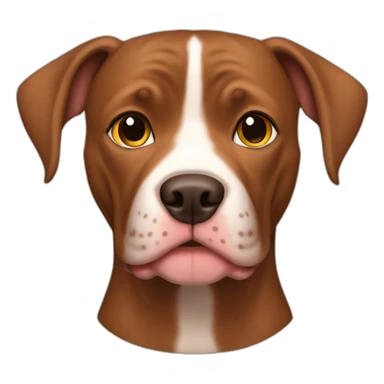 brown pitbull dog female sticker