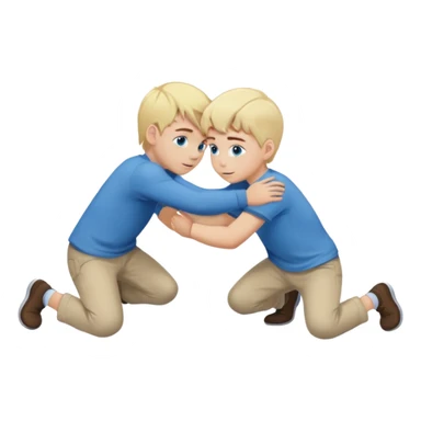 full body boy blue eyes blonde hair crawling hug other full body boy blue eyes blonde hair sticker