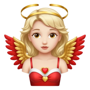 woman with cupid clothes sticker