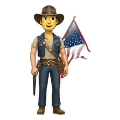crocodile dundee with flag sticker