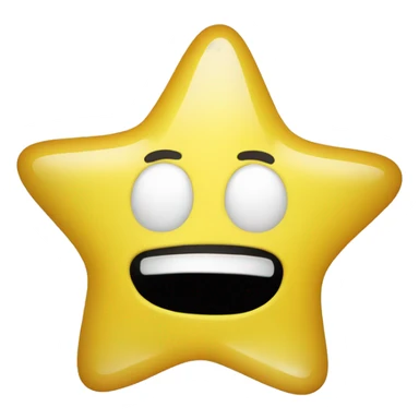 cartoon yellow bubble star no face sticker