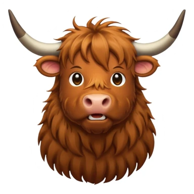 Highland cow sticker