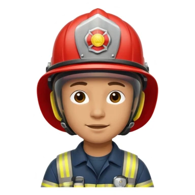 Firefighter wearing helmets sticker
