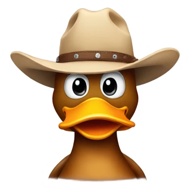Duck in a cowboyhat  sticker