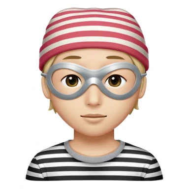 Thief with strib shirt and eye mask with beanie  sticker