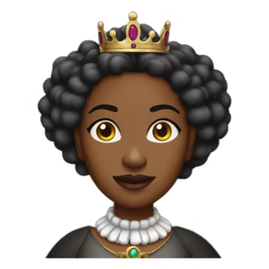Black queen in her palace sticker