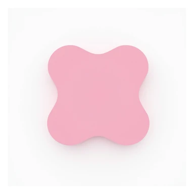 photorealistic pink shape on white background sticker