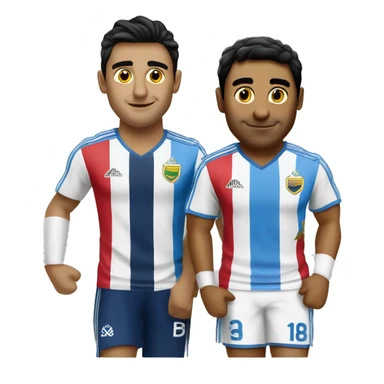 Genenera dos amigos uno Uruguayo y otro colombiano que este juntos listo para un partido entre selecciones sticker
