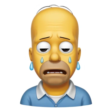 Homer Simpson qui pleure sticker