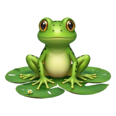 Frog at the lake sticker